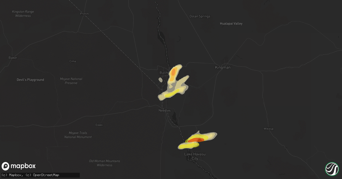 Hail map in Fort Mohave, AZ on September 23, 2019
