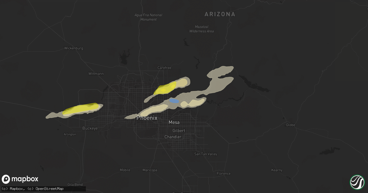 Hail map in Fountain Hills, AZ on September 23, 2019