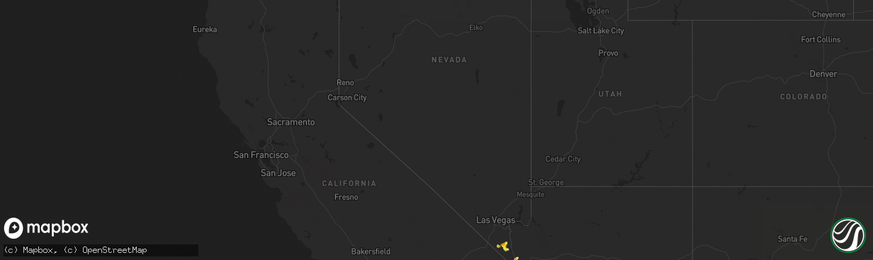 Hail map in Nevada on September 23, 2019