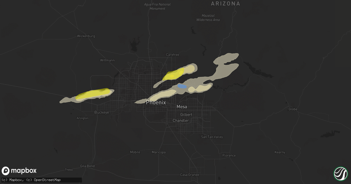Hail map in Scottsdale, AZ on September 23, 2019