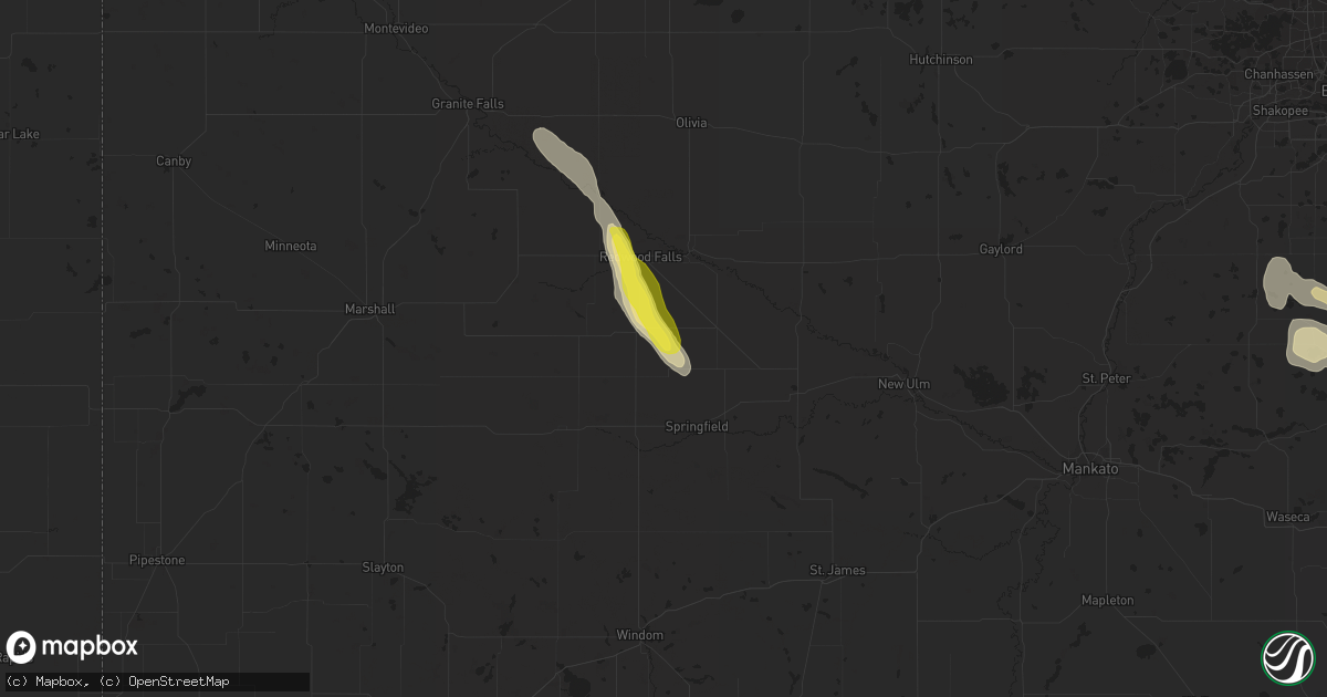 Hail map in Clements, MN on September 23, 2020