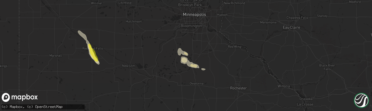 Hail map in Lonsdale, MN on September 23, 2020