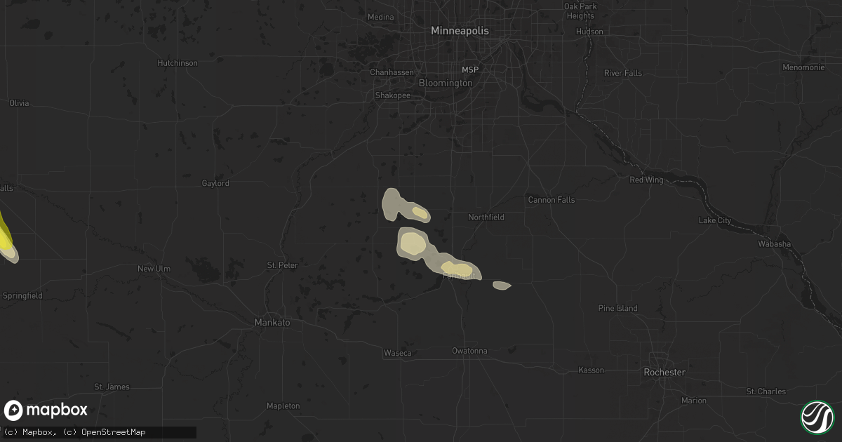 Hail map in Lonsdale, MN on September 23, 2020