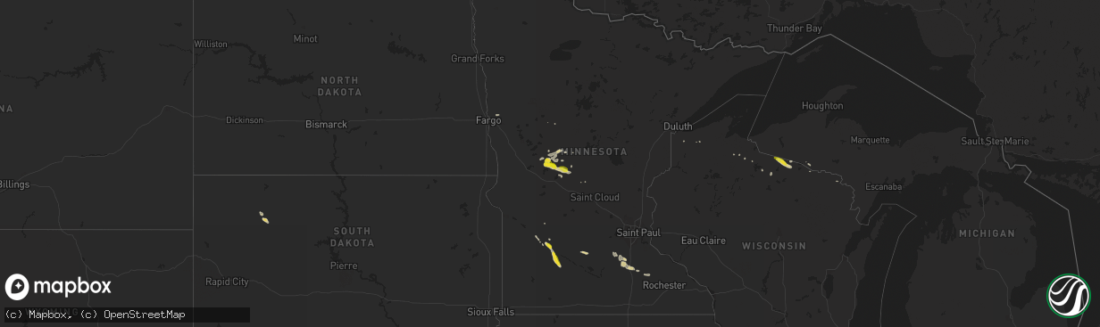 Hail map on September 23, 2020