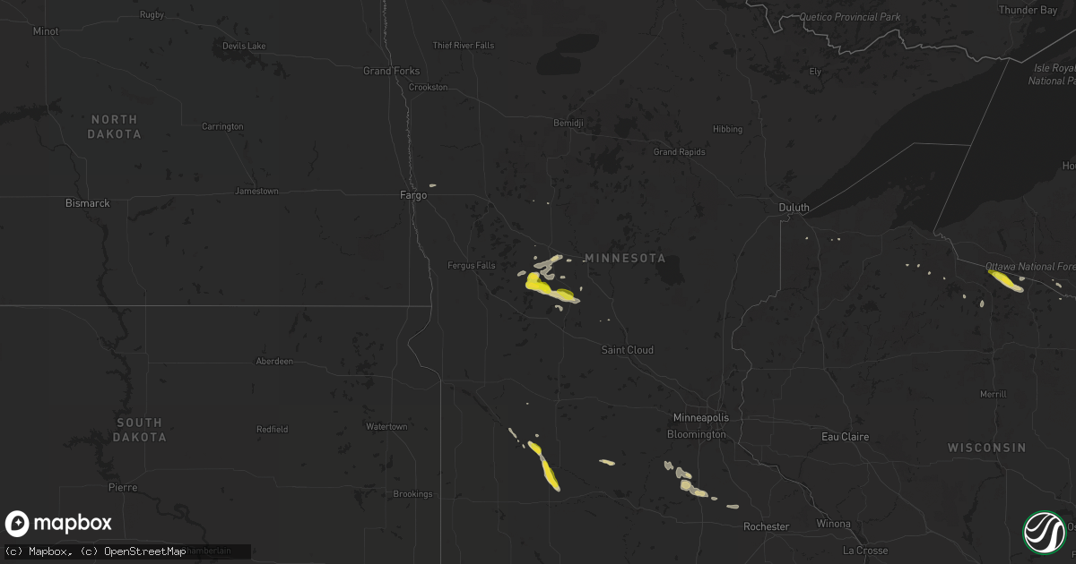 Hail map on September 23, 2020