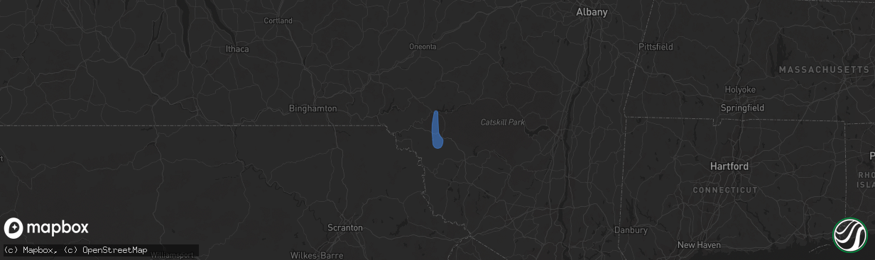 Hail map in Downsville, NY on September 23, 2021