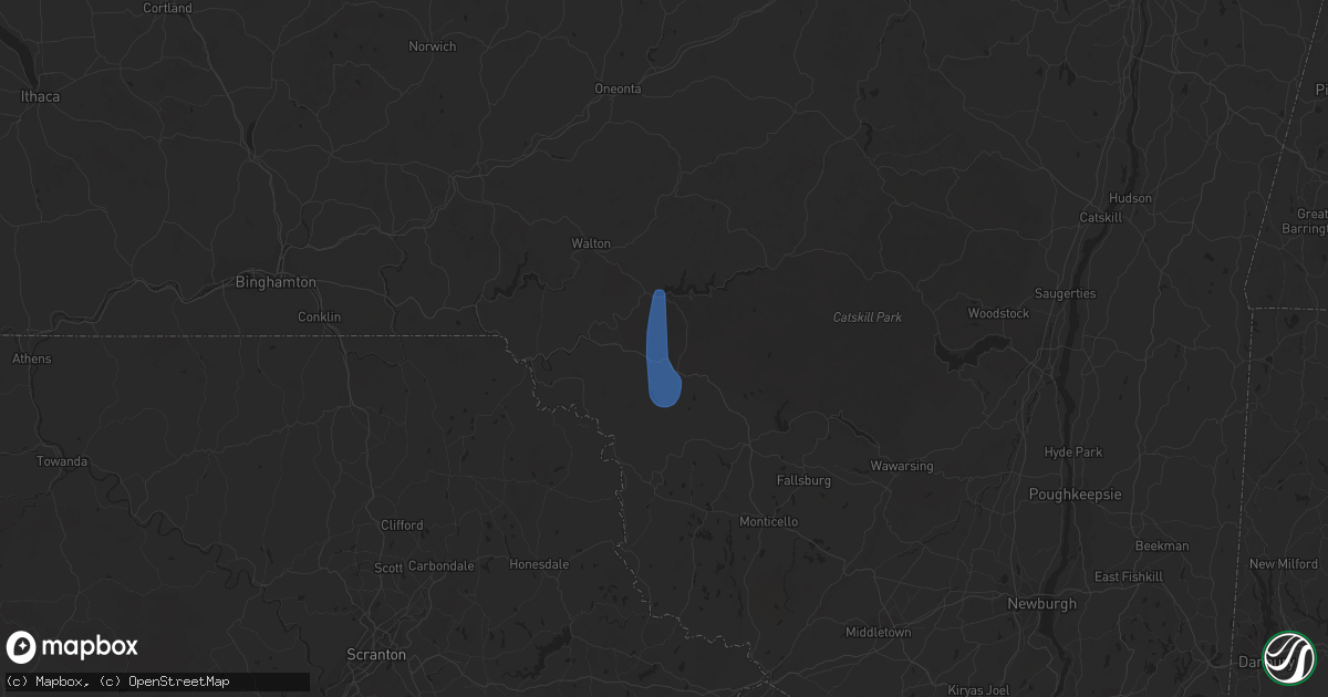 Hail map in Downsville, NY on September 23, 2021