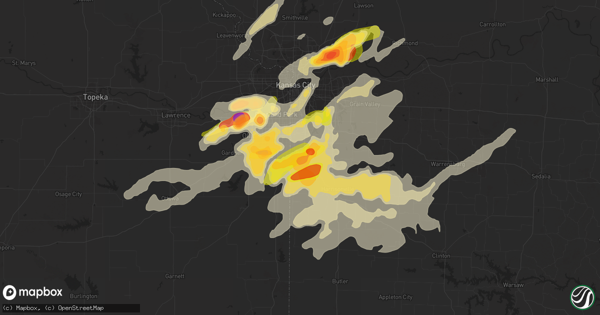 Hail map in Belton, MO on September 23, 2023