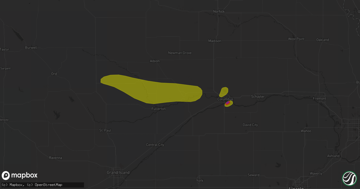 Hail map in Genoa, NE on September 23, 2023