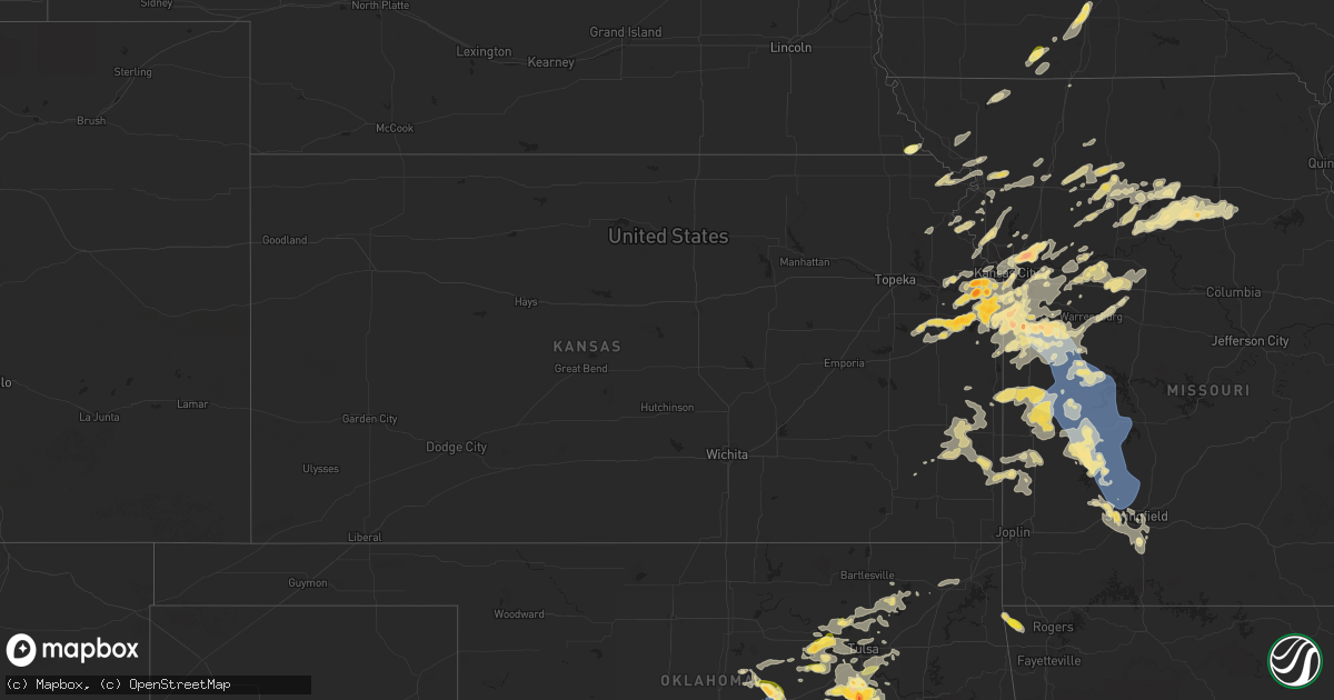 Hail map in Kansas on September 23, 2023