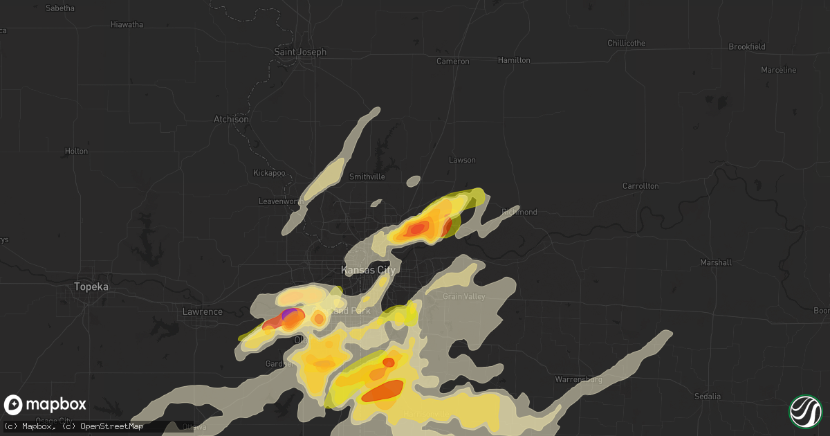 Hail map in Liberty, MO on September 23, 2023