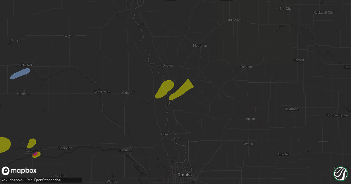 Hail map in Little Sioux, IA on September 23, 2023