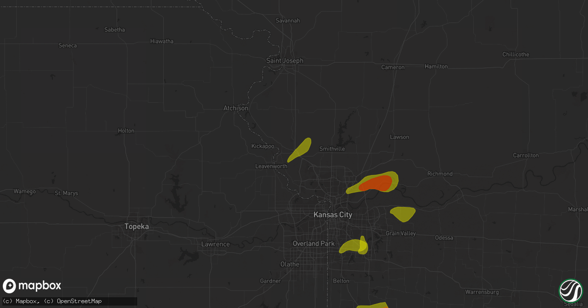 Hail map in Platte City, MO on September 23, 2023