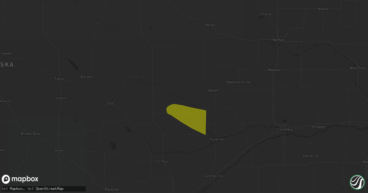 Hail map in Primrose, NE on September 23, 2023