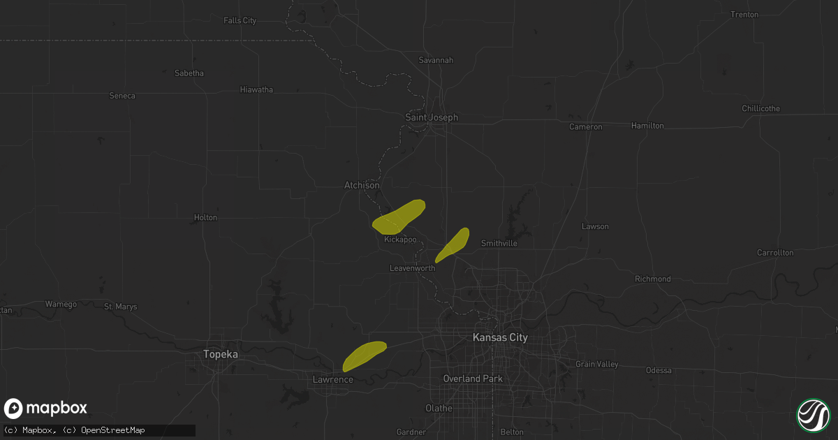 Hail map in Weston, MO on September 23, 2023
