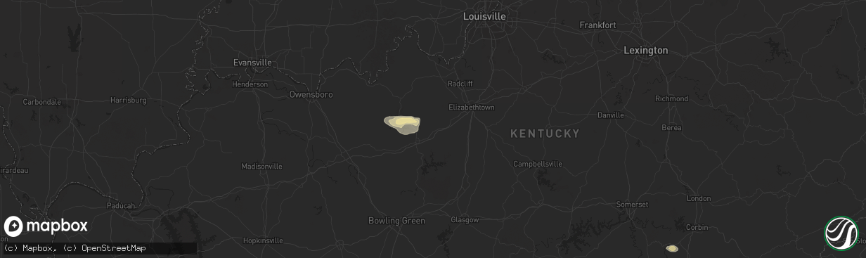 Hail map in Big Clifty, KY on September 23, 2024