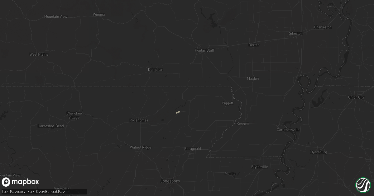Hail map in Corning, AR on September 23, 2024