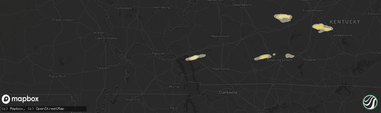 Hail map in Eddyville, KY on September 23, 2024