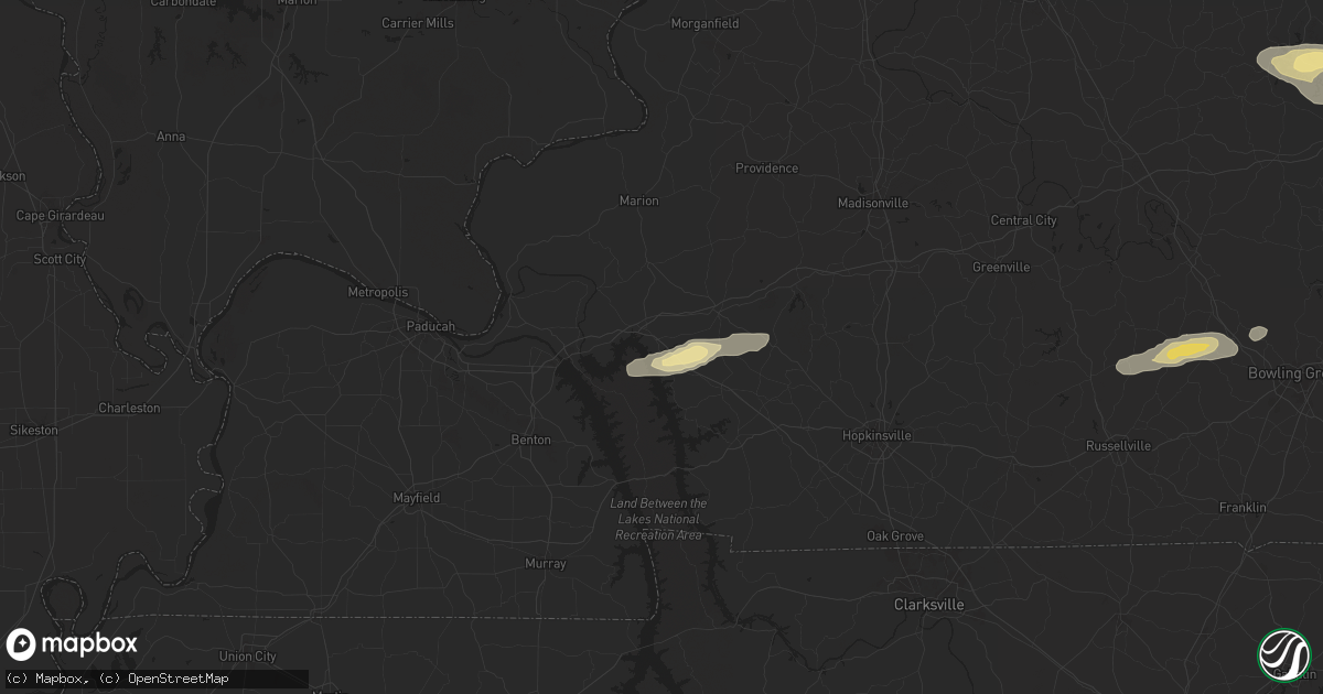 Hail map in Eddyville, KY on September 23, 2024