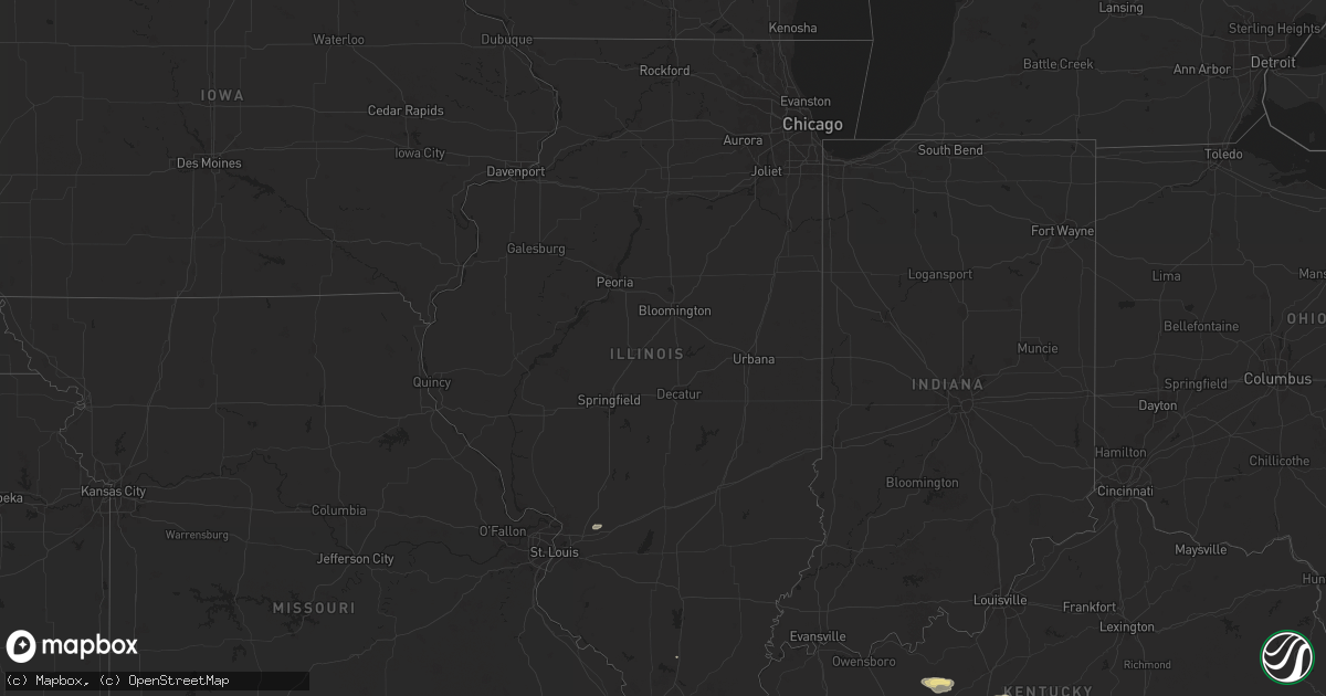 Hail map in Illinois on September 23, 2024