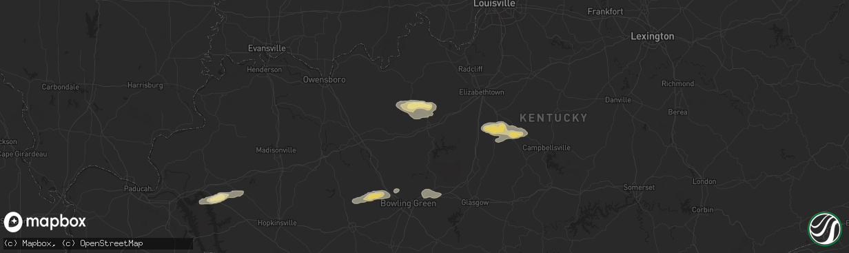 Hail map in Leitchfield, KY on September 23, 2024