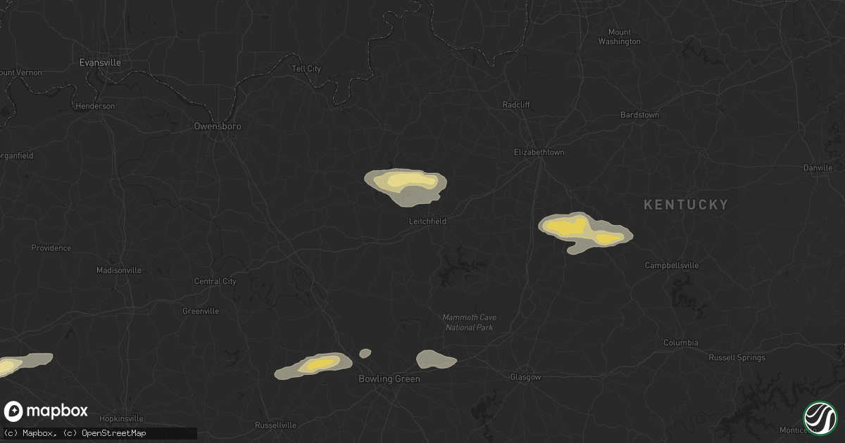 Hail map in Leitchfield, KY on September 23, 2024