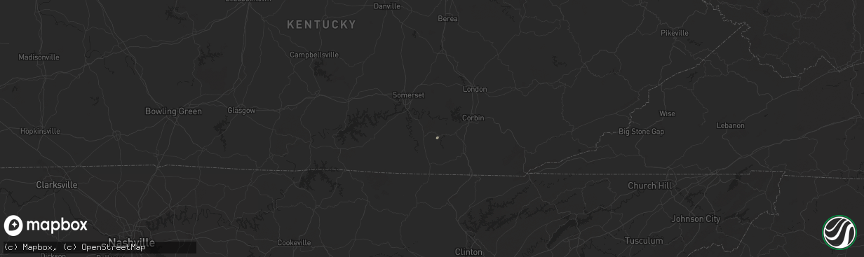 Hail map in Parkers Lake, KY on September 23, 2024