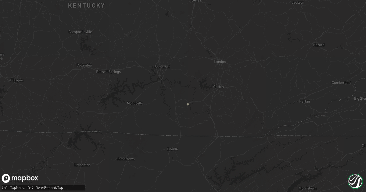 Hail map in Parkers Lake, KY on September 23, 2024