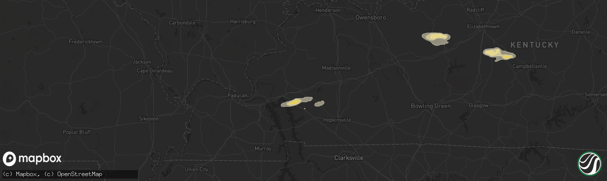 Hail map in Princeton, KY on September 23, 2024