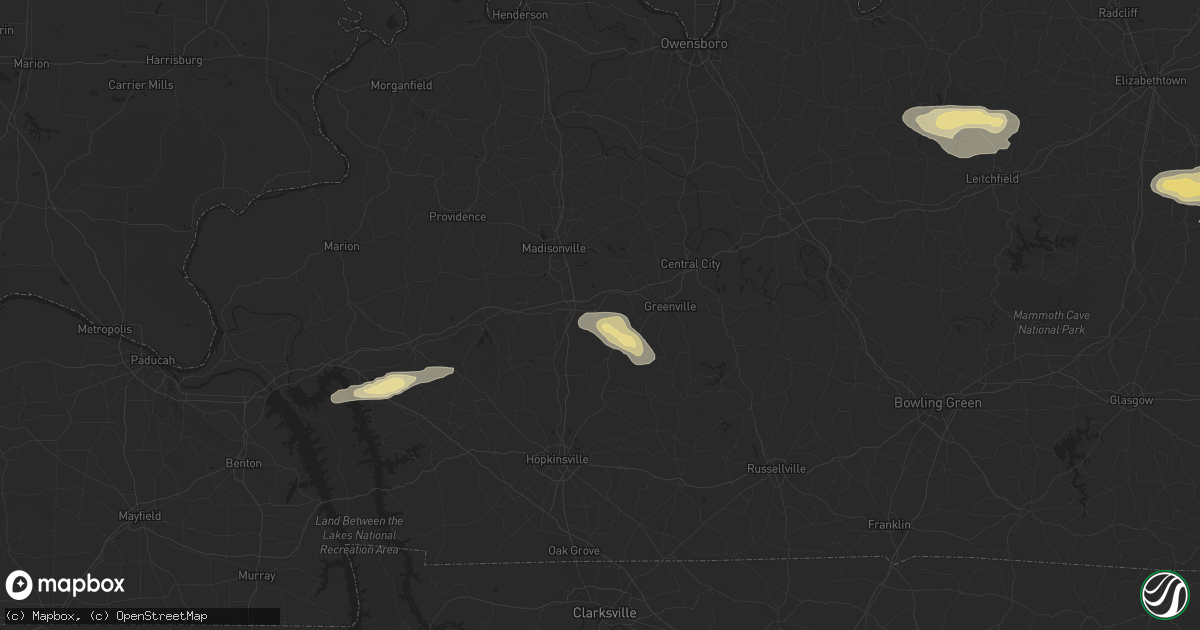Hail map in White Plains, KY on September 23, 2024