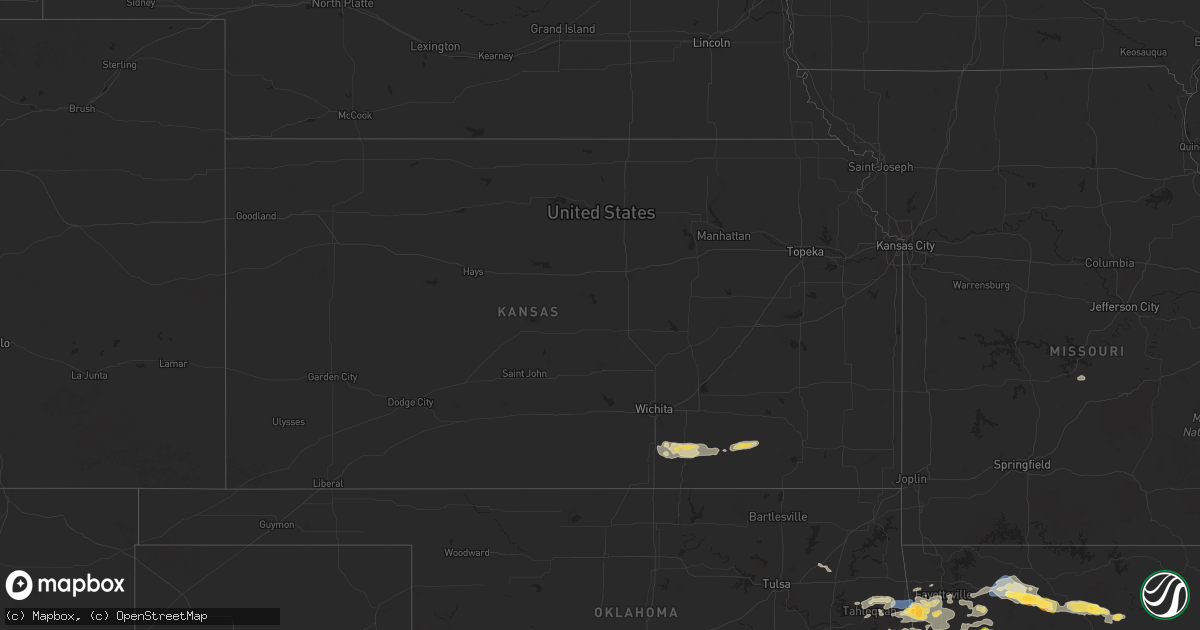 Hail map in Kansas on September 23, 2025