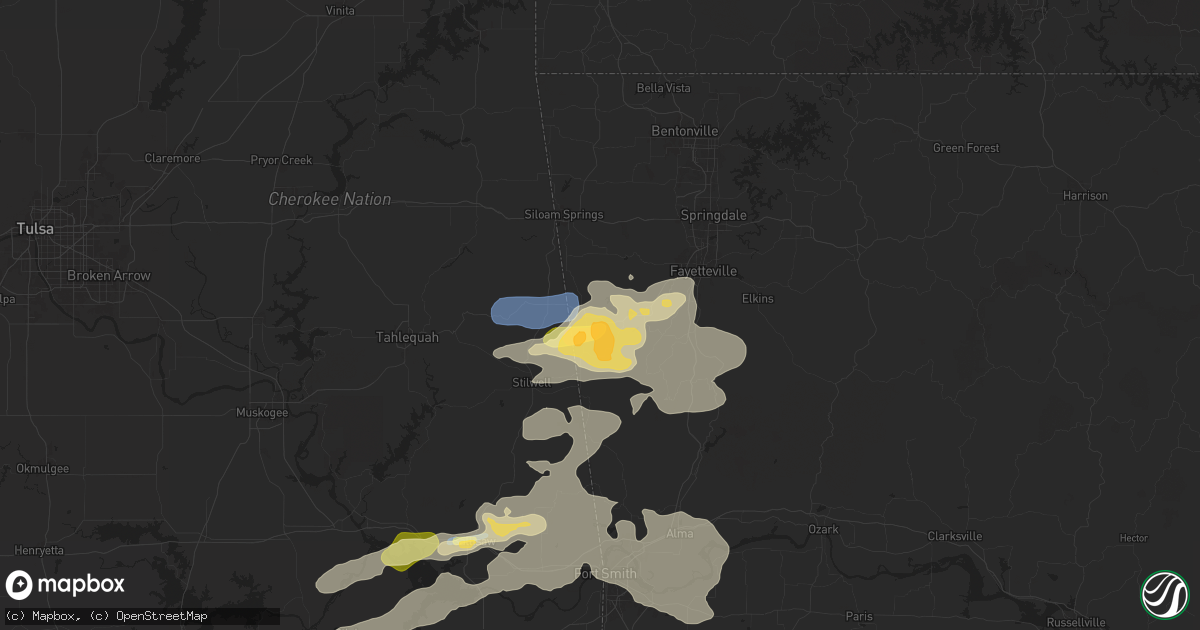 Hail map in Lincoln, AR on September 23, 2025