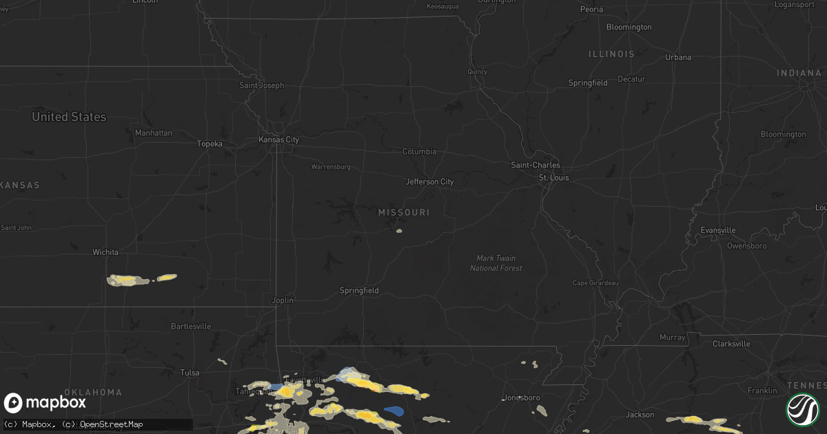 Hail map in Missouri on September 23, 2025