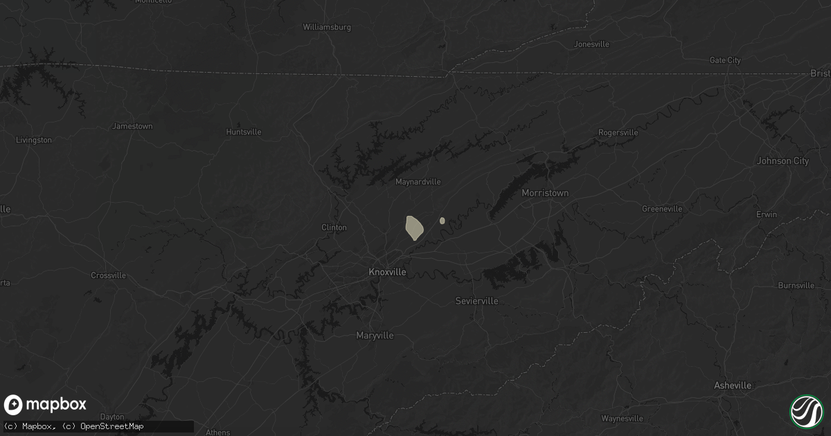Hail map in Corryton, TN on September 23, 2026