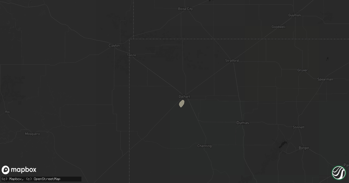 Hail map in Dalhart, TX on September 23, 2026