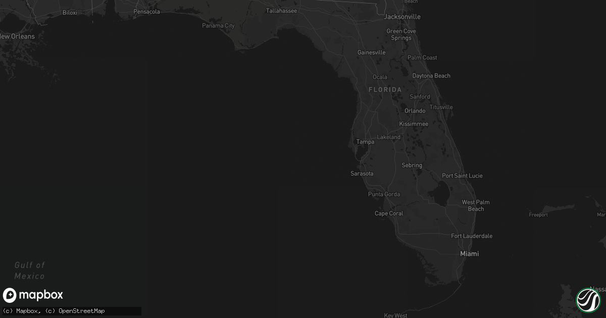 Hail map in Florida on September 23, 2026