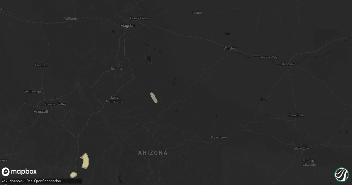 Hail map in Happy Jack, AZ on September 23, 2026