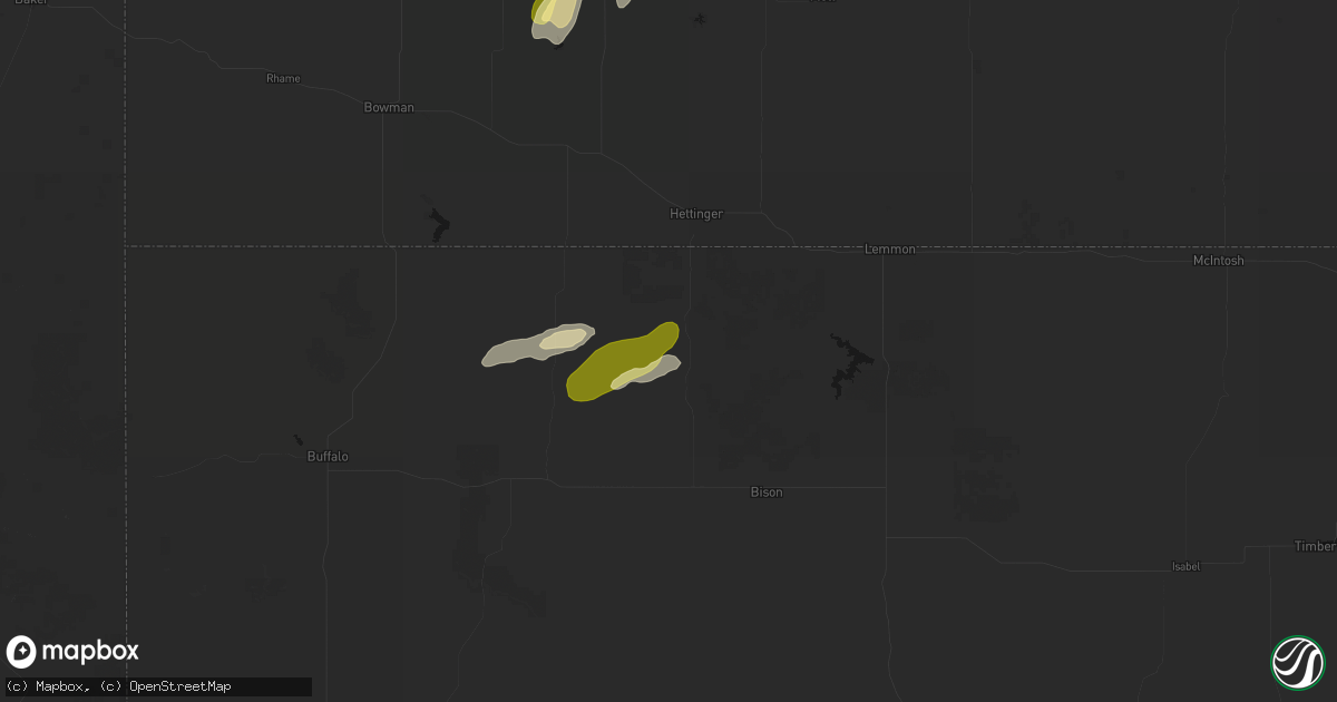 Hail map in Lodgepole, SD on September 23, 2026