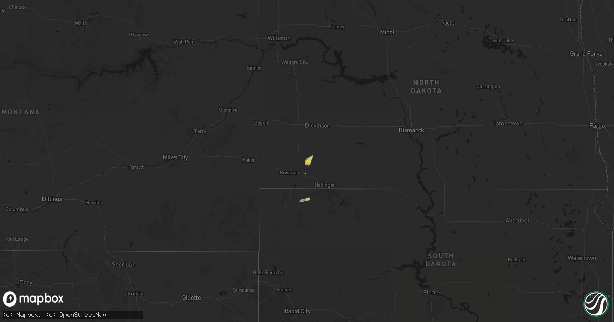 Hail map on September 23, 2026