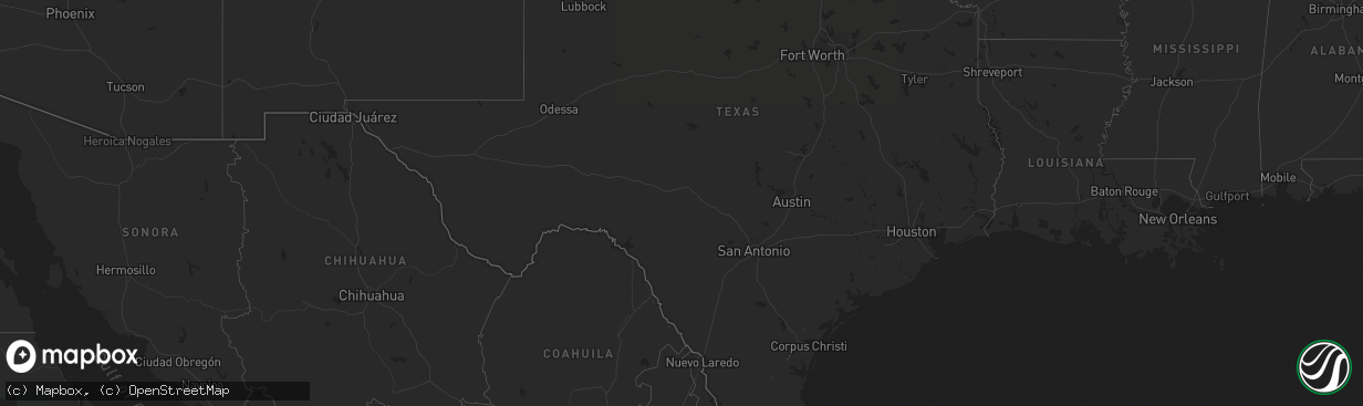 Hail map on September 24, 2011