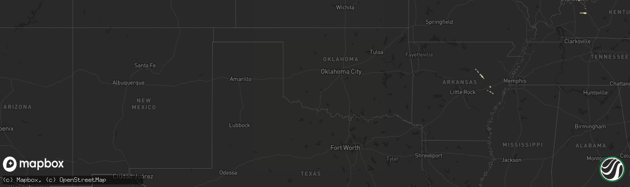 Hail map on September 24, 2012