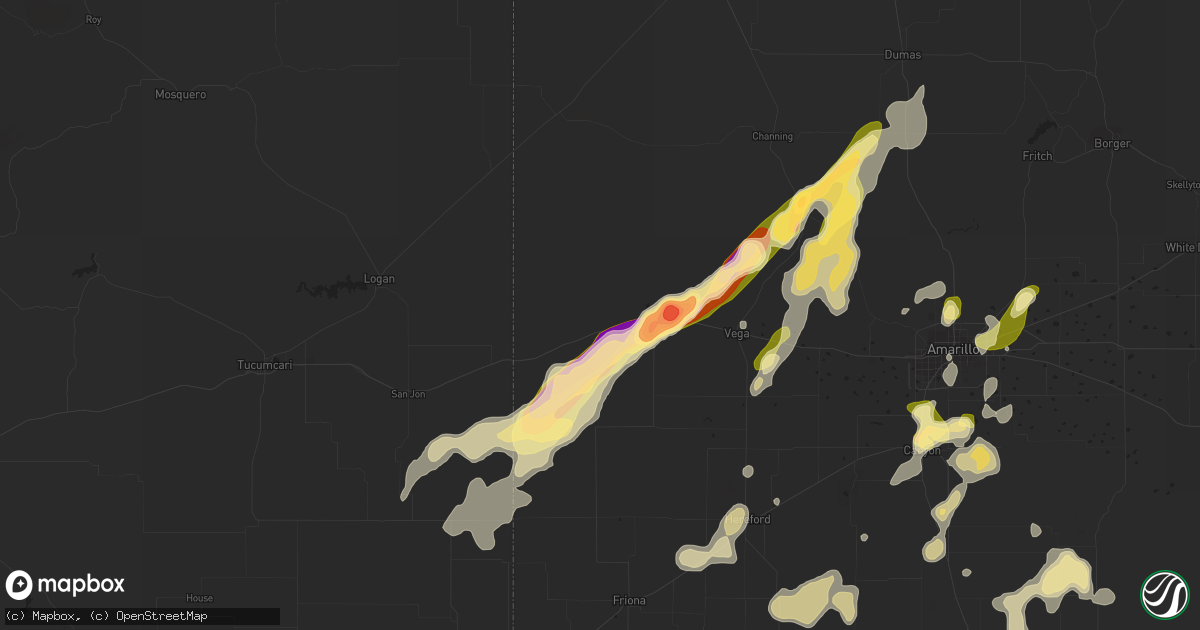 Hail map in Adrian, TX on September 24, 2014
