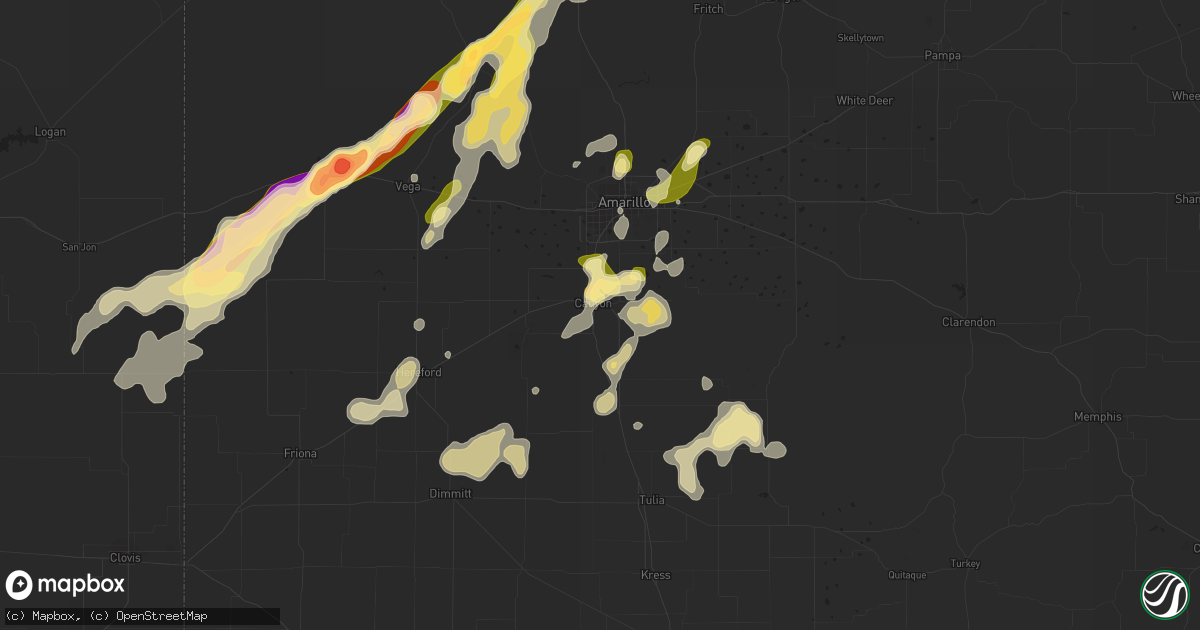 Hail map in Canyon, TX on September 24, 2014