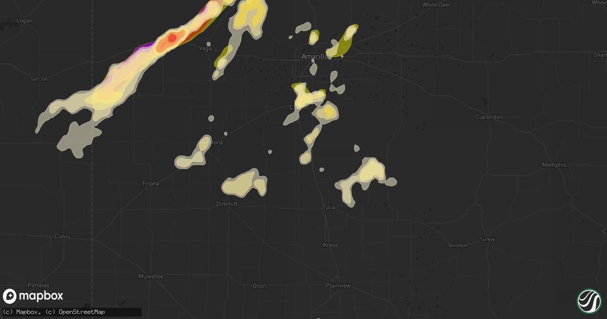 Hail map in Happy, TX on September 24, 2014