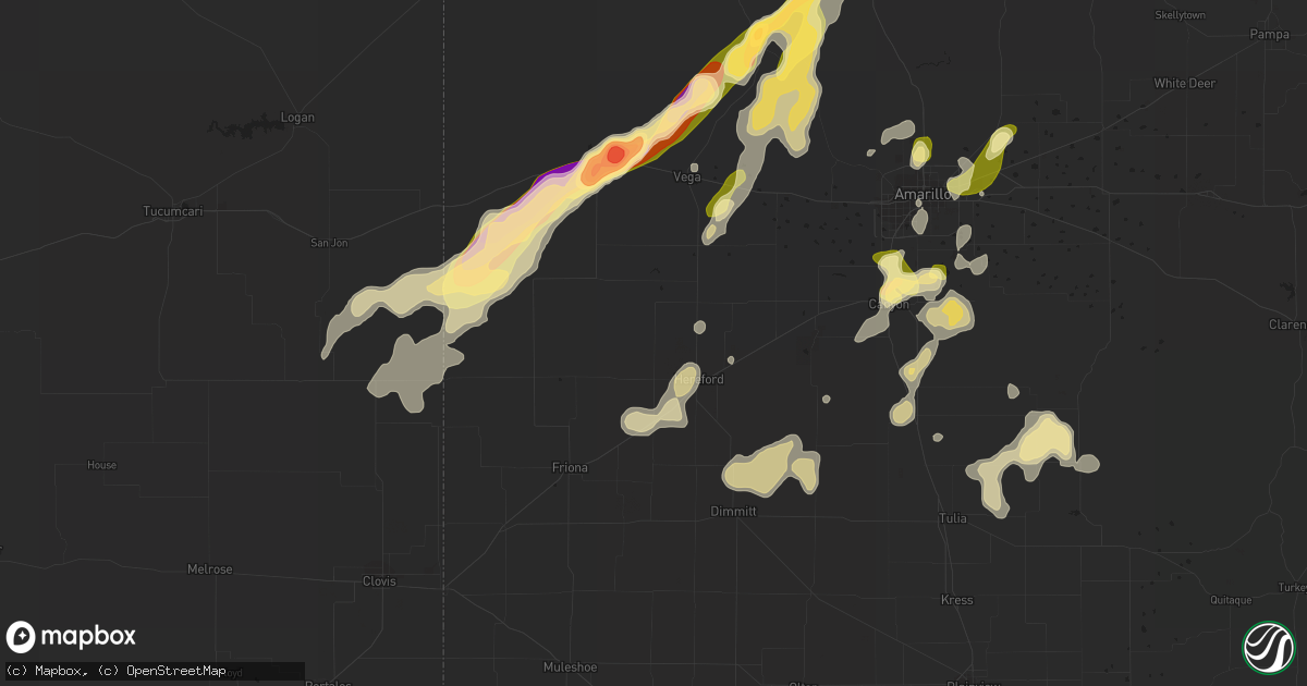 Hail map in Hereford, TX on September 24, 2014
