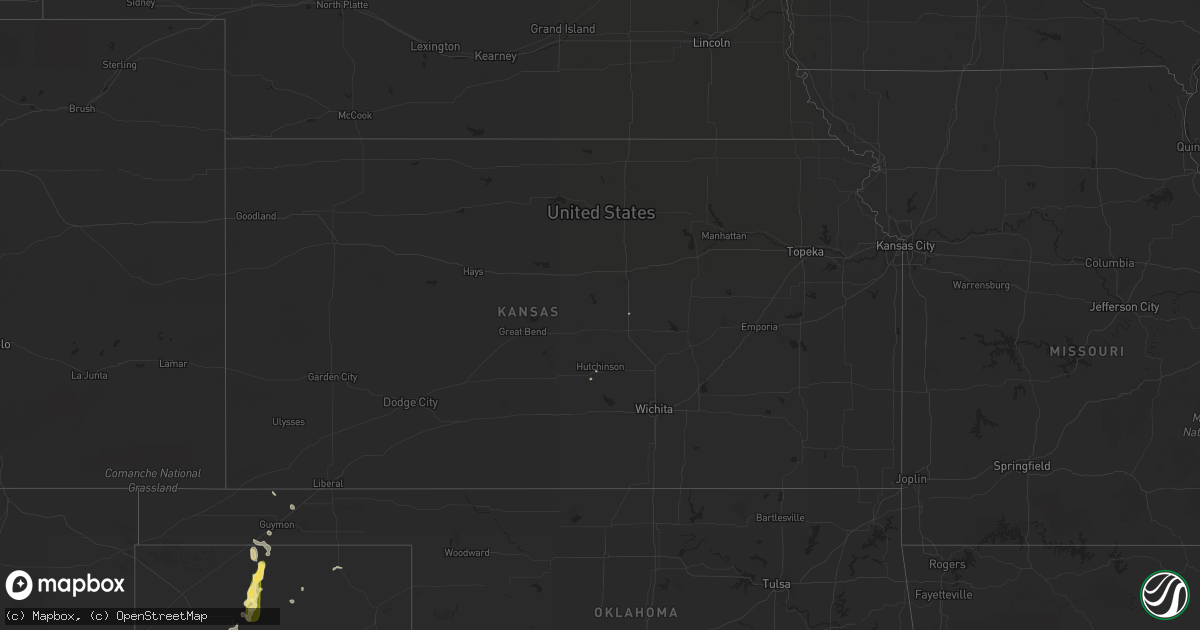 Hail map in Kansas on September 24, 2014