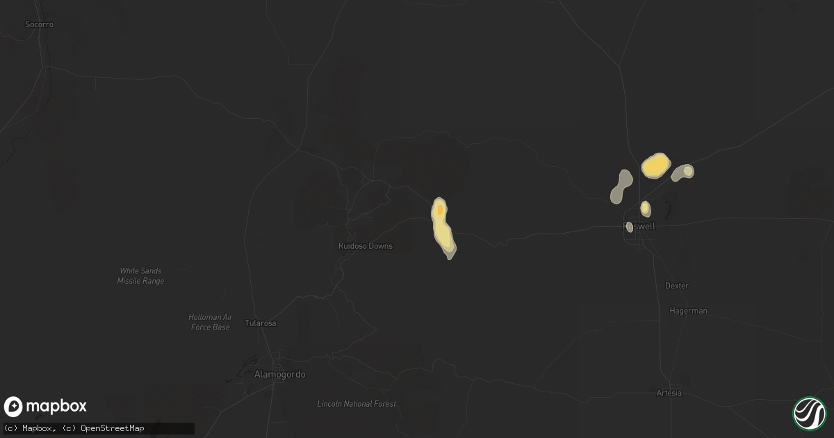 Hail map in San Patricio, NM on September 24, 2014