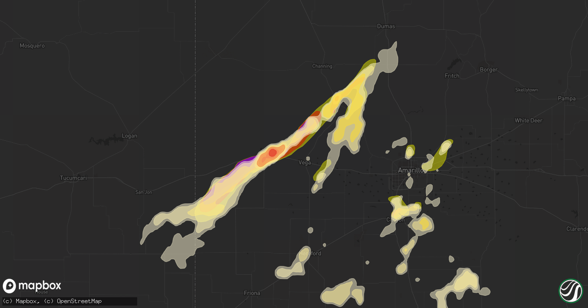 Hail map in Vega, TX on September 24, 2014