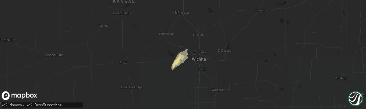 Hail map in Andale, KS on September 24, 2016