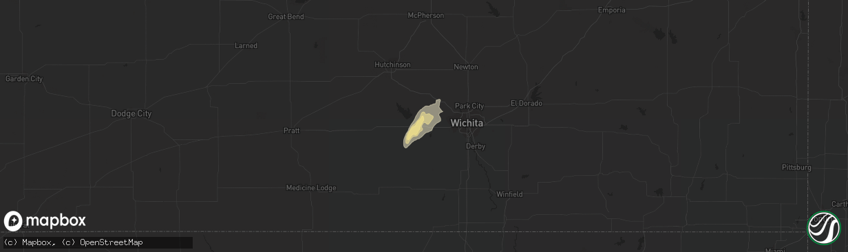 Hail map in Garden Plain, KS on September 24, 2016